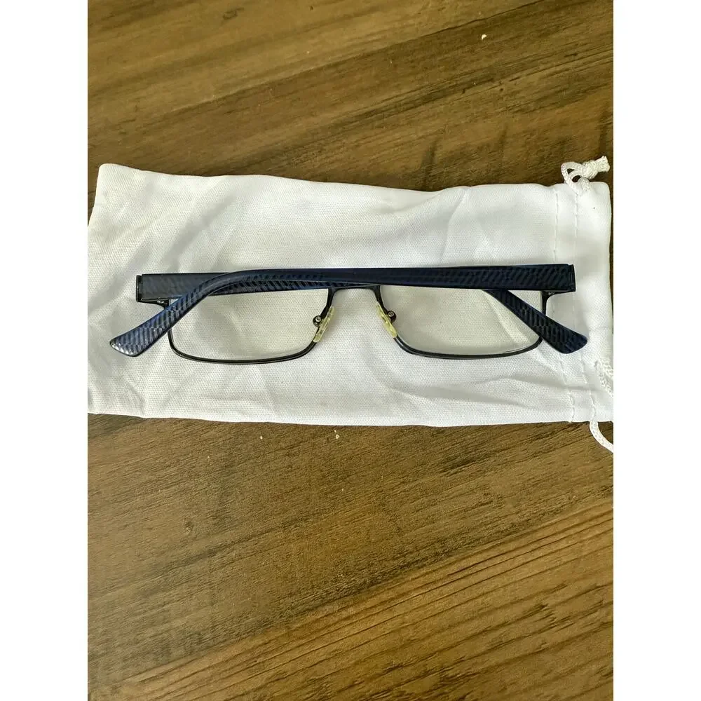 6/$25 MarchoNYC Navy Blue Rectangle (51•16) Glasses